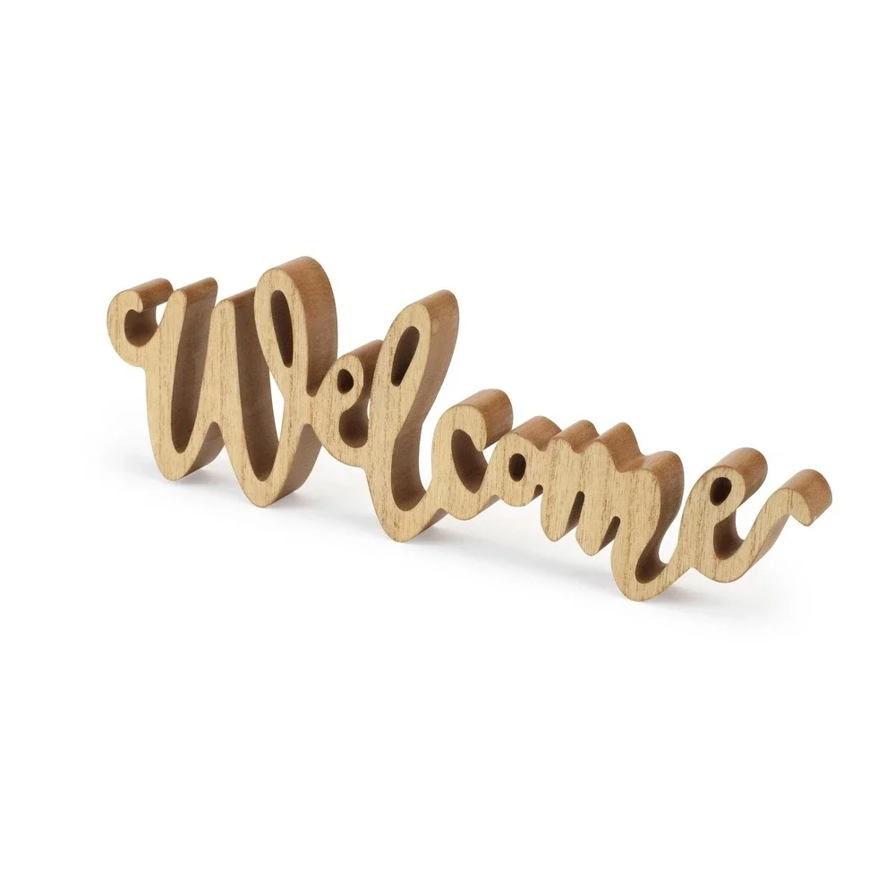 Wooden‎ Welcome Sign | Tabletop Home Accent | Farmhouse Shelf Decoration